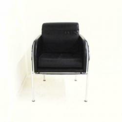Leren Stoelen, Leren Fauteuils, Zwart Leer, Vergaderstoelen