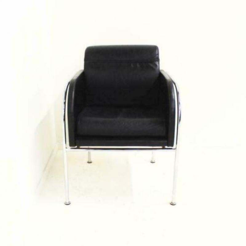 Leren Stoelen, Leren Fauteuils, Zwart Leer, Vergaderstoelen