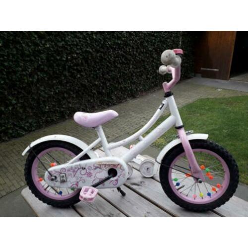 Kinderfiets meisjesfiets 14 inch met zijwielen