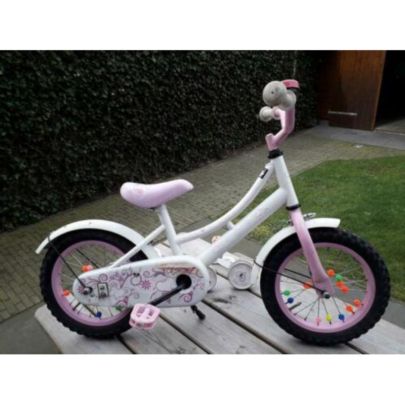 Kinderfiets meisjesfiets 14 inch met zijwielen