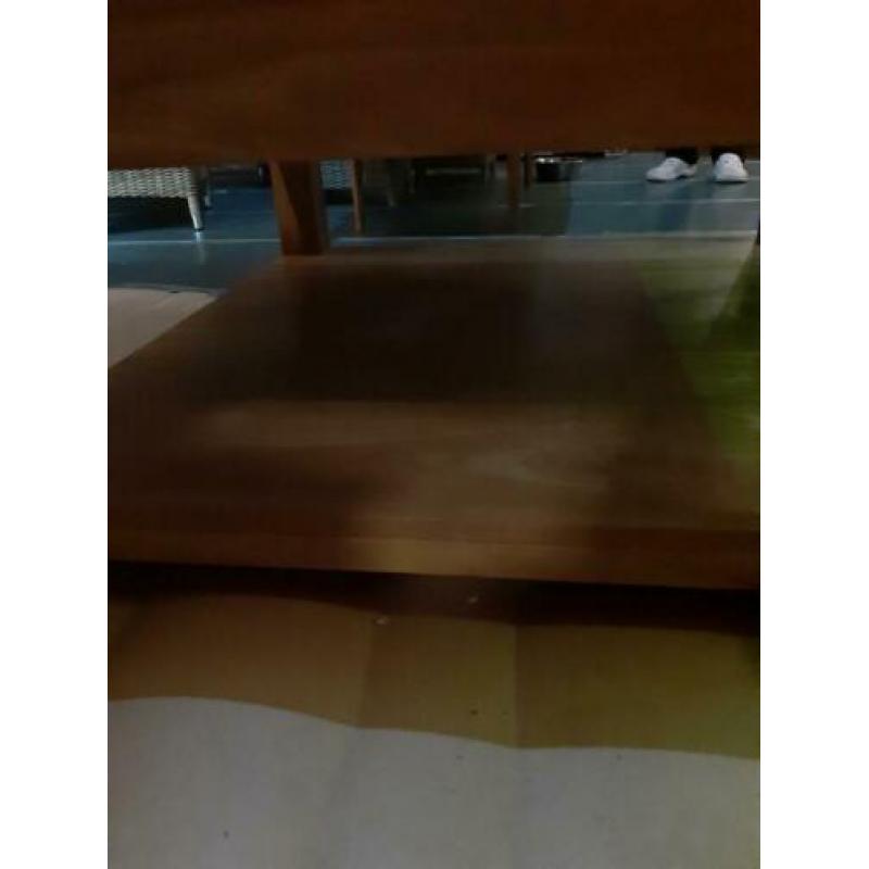 Teak bijzet tafel 100cm bij 100cm