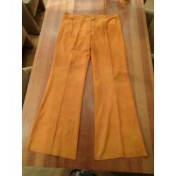 MAZE oranje gevoerde SUEDE pantalon