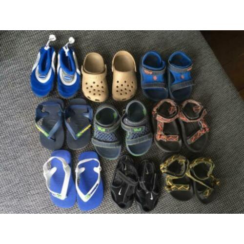 Teva crocs Havaianas nike rucanor maat 18 t/m 22