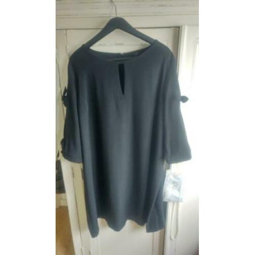Prachtige diepzwarte River Island jurk/tuniek 52