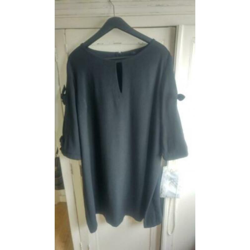 Prachtige diepzwarte River Island jurk/tuniek 52