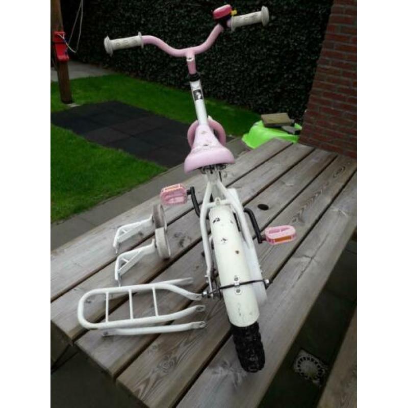 Kinderfiets meisjesfiets 14 inch met zijwielen