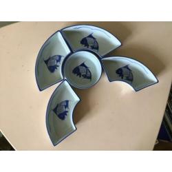 Schalenset 5delig, Chinees porselein, Karper