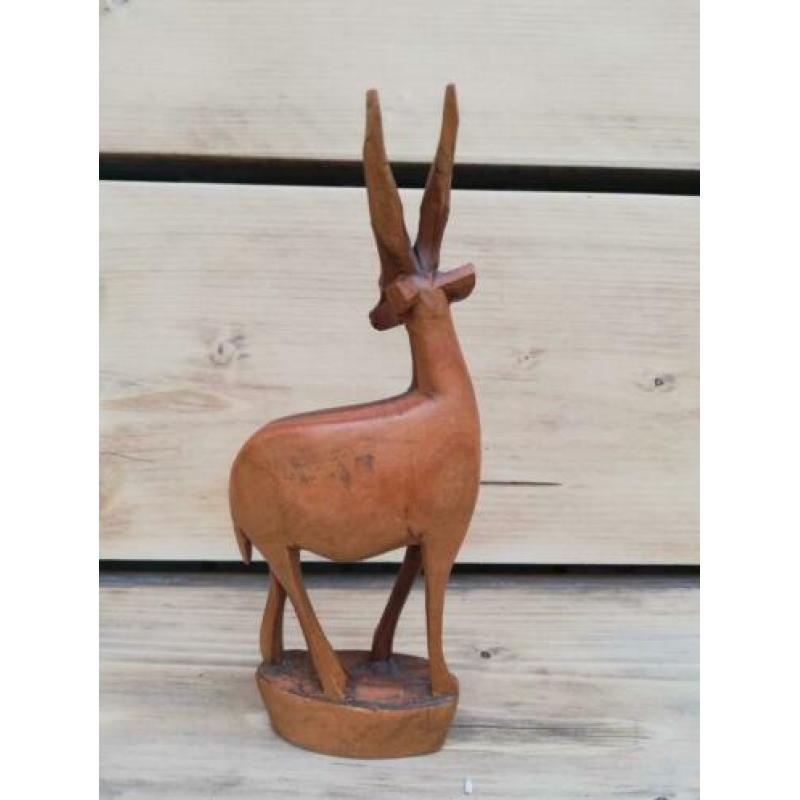 Retro vintage houten hert!
