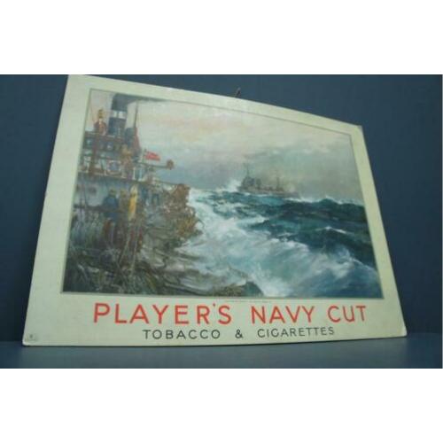 Player's navy cut tobacco & cigarettes bord karton vintage