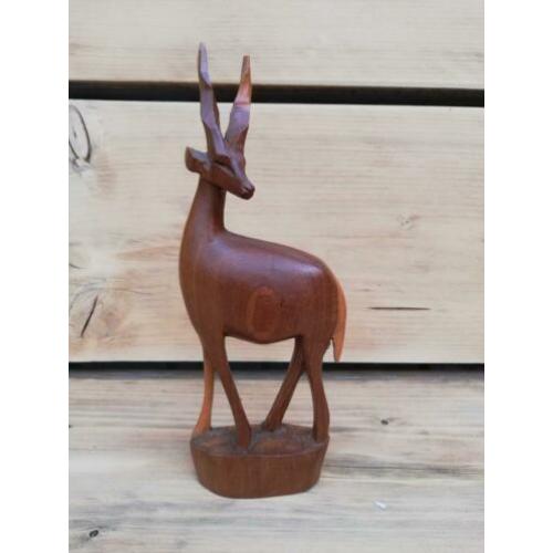 Retro vintage houten hert!