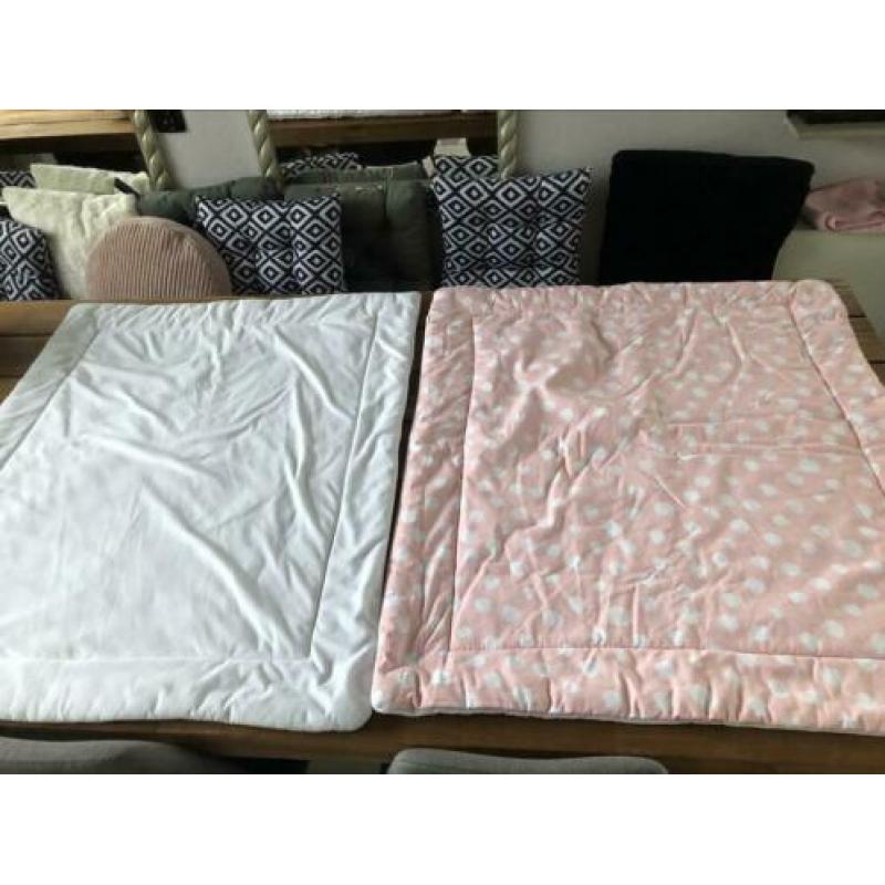 2x BOXKLEED zgan roze wit 82 x 98 cm nu samen 5,00 meisje