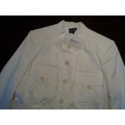 CLAUDIA STRATER military look witte blazer