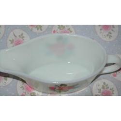Vintage juskom sauskom roze roos melkglas JAJ England (686)