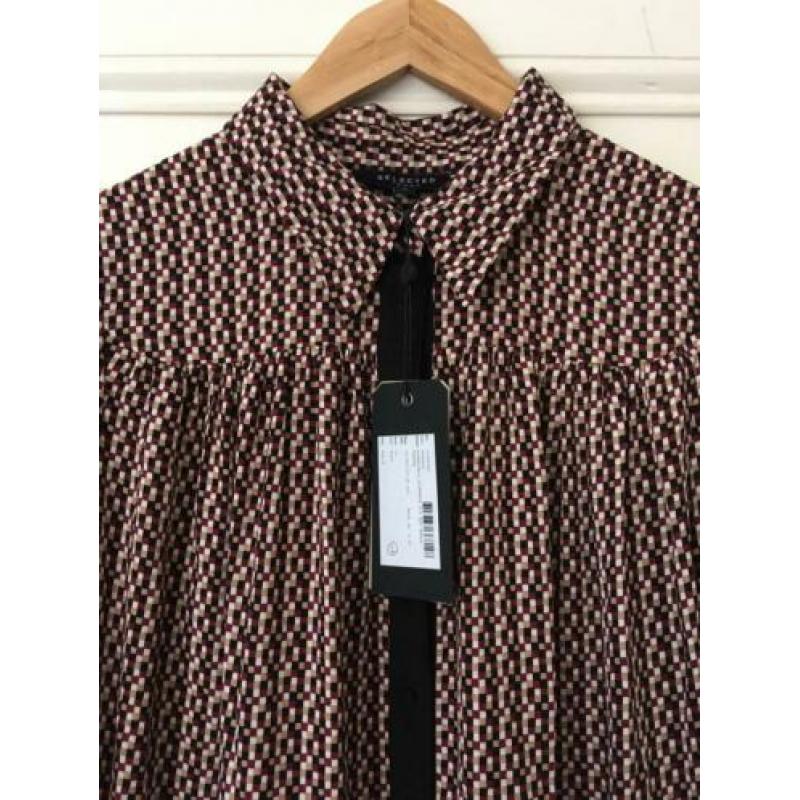 NIEUW: Selected Femme Retro Fifties Jurk Lang Print Maat M