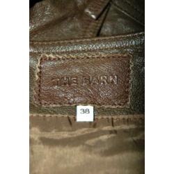 THE BARN leren rok, lederen rokje, leer, bruin, Mt. 38
