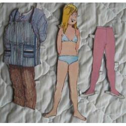 Jan, Jans en de kinderen - Papieren aankleedpoppen + kleding