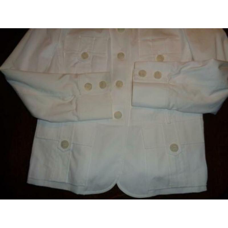 CLAUDIA STRATER military look witte blazer
