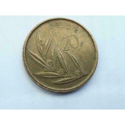 3x Belgische munt: 1, 5, 20 franc Koning Boudewijn