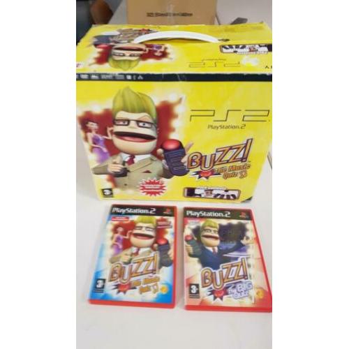 Playstation 2 Buzz set compleet in doos