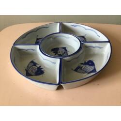 Schalenset 5delig, Chinees porselein, Karper