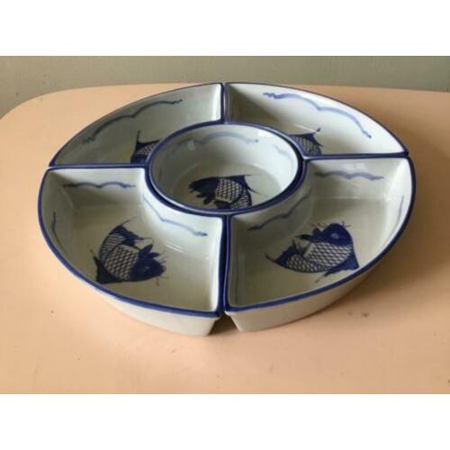 Schalenset 5delig, Chinees porselein, Karper