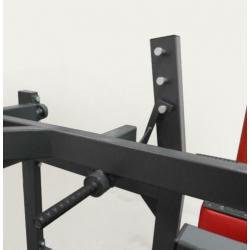 Pendulum squat machine.