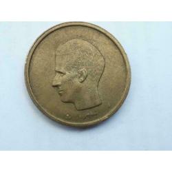 3x Belgische munt: 1, 5, 20 franc Koning Boudewijn