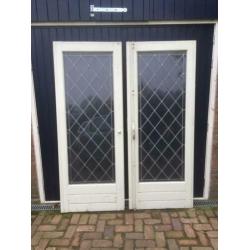 Jaren 30 originele glas in lood tuindeuren.