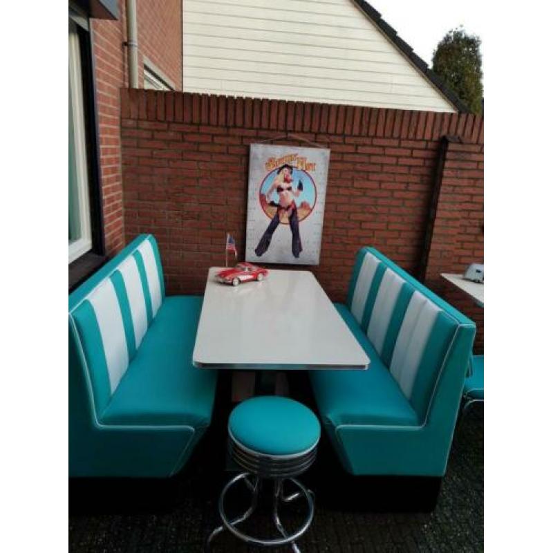 Amerikaanse diner banken Bel Air diner tafel fifties sixties
