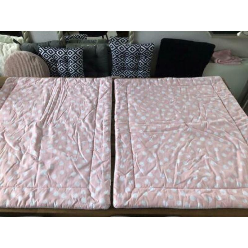2x BOXKLEED zgan roze wit 82 x 98 cm nu samen 5,00 meisje