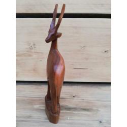 Retro vintage houten hert!