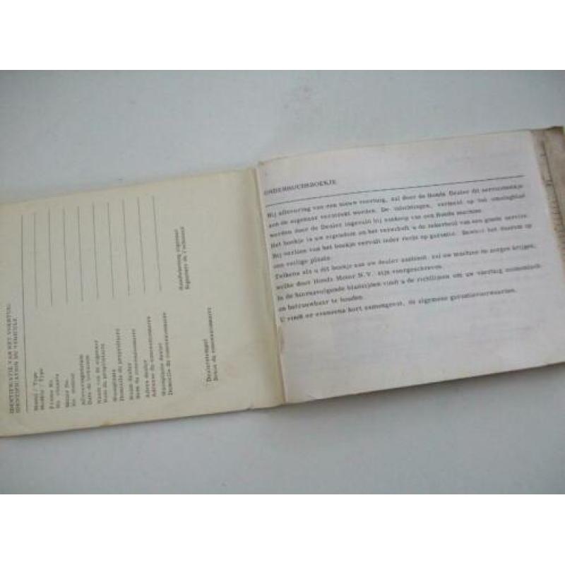 Honda Garantie Service Coupon boekje NL + B