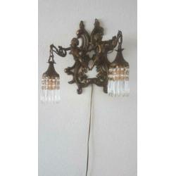 Mooie antieke bronzen schemerlampen