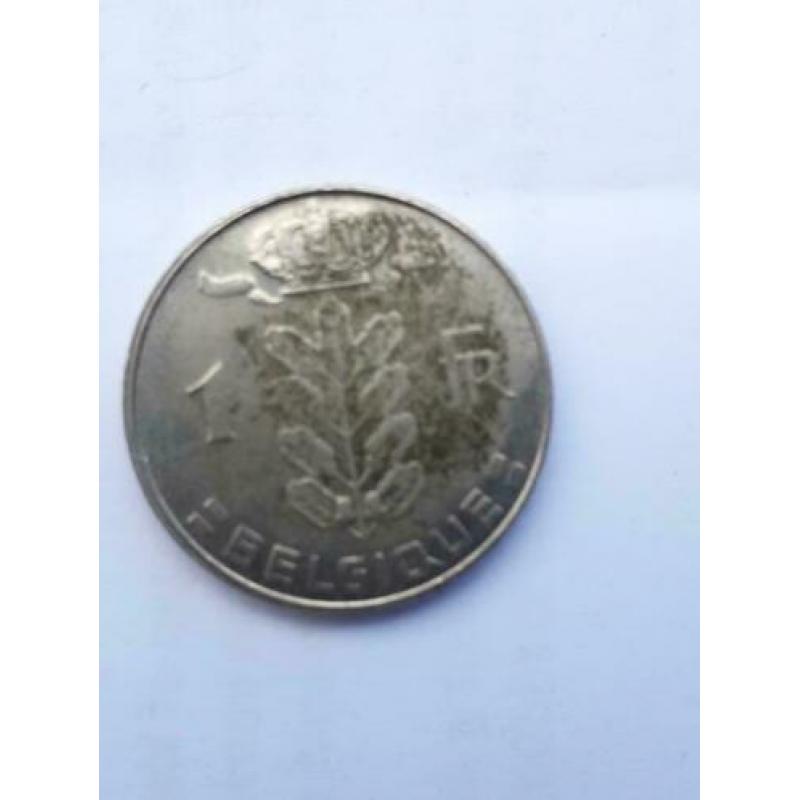 3x Belgische munt: 1, 5, 20 franc Koning Boudewijn