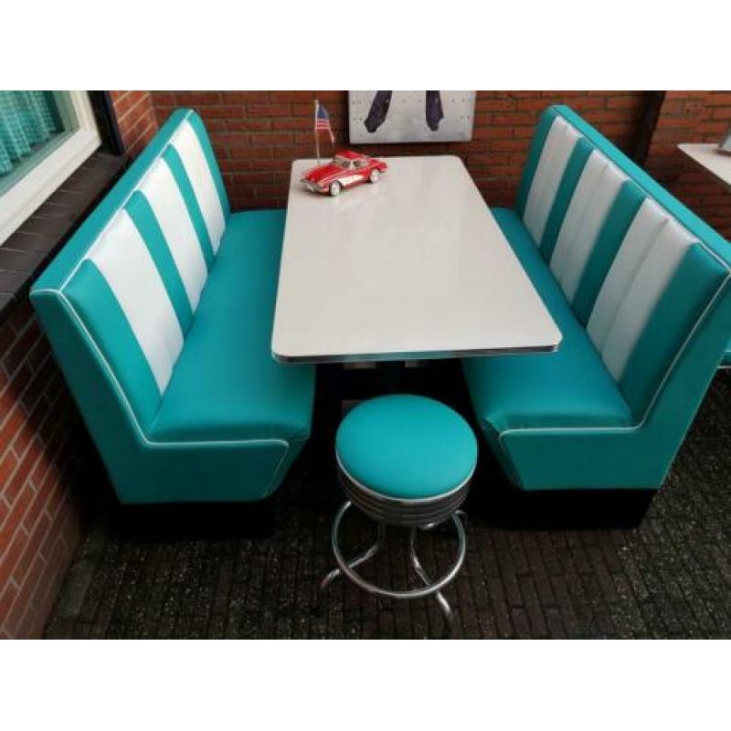Amerikaanse diner banken Bel Air diner tafel fifties sixties