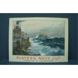 Player's navy cut tobacco & cigarettes bord karton vintage
