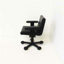 Verrijdbare Vergaderstoelen, Leren Stoelen, Burostoel, Zwart