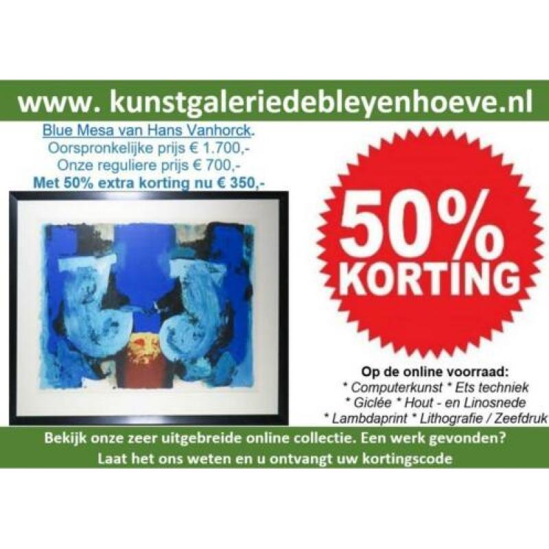 Collectie Theo Broeren acryl op doek- 50% op grafisch werk