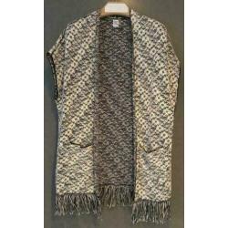 Saint Tropez zwart wit mouwloos vest maat M