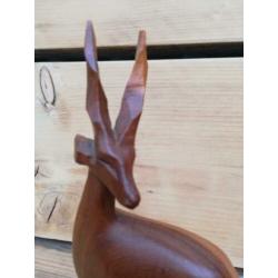 Retro vintage houten hert!