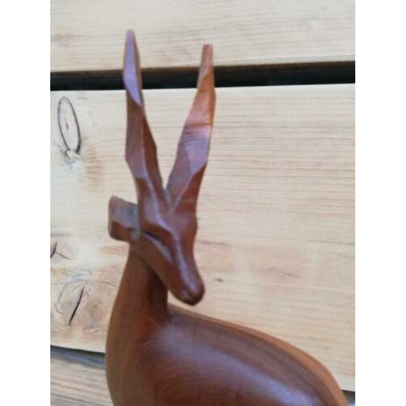 Retro vintage houten hert!