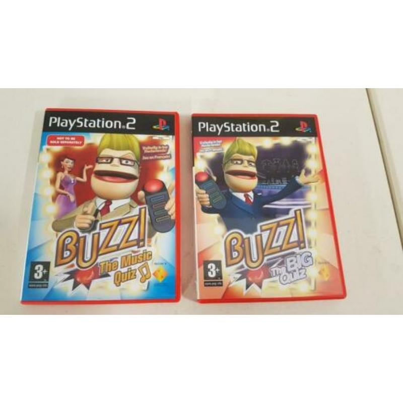 Playstation 2 Buzz set compleet in doos