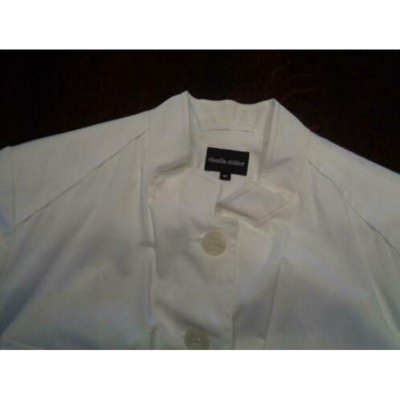 CLAUDIA STRATER military look witte blazer