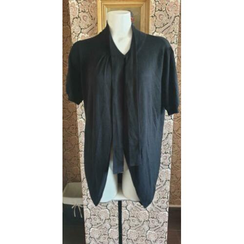 ZGAN prachtig lang zwarte YAYA vest mt L 42/44, vestje zwart