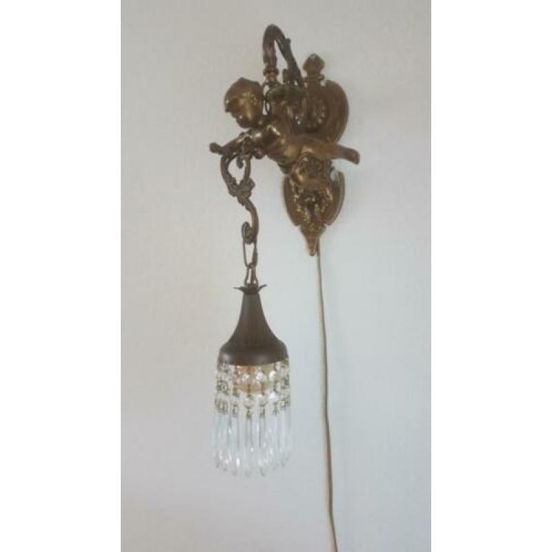 Mooie antieke bronzen schemerlampen