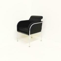 Leren Stoelen, Leren Fauteuils, Zwart Leer, Vergaderstoelen