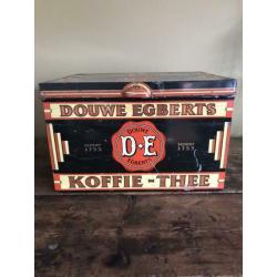 Oud winkelblik Douwe Egberts. In mooie staat.