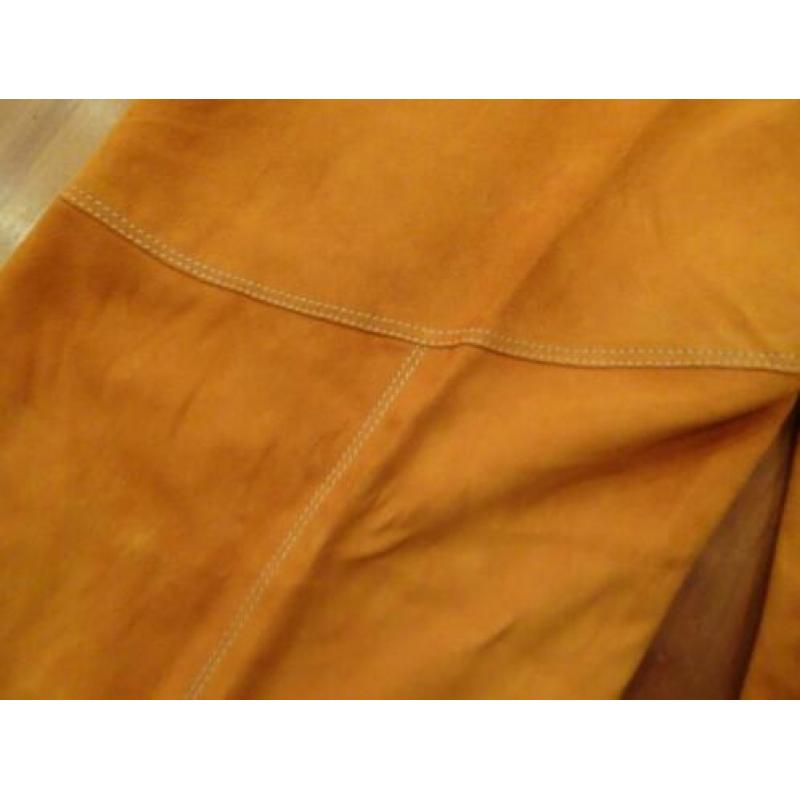 MAZE oranje gevoerde SUEDE pantalon