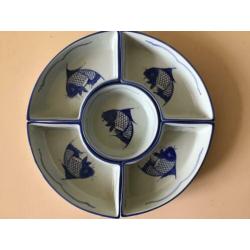Schalenset 5delig, Chinees porselein, Karper