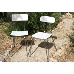 Brocante - 2 Formica-stoeltjes!
